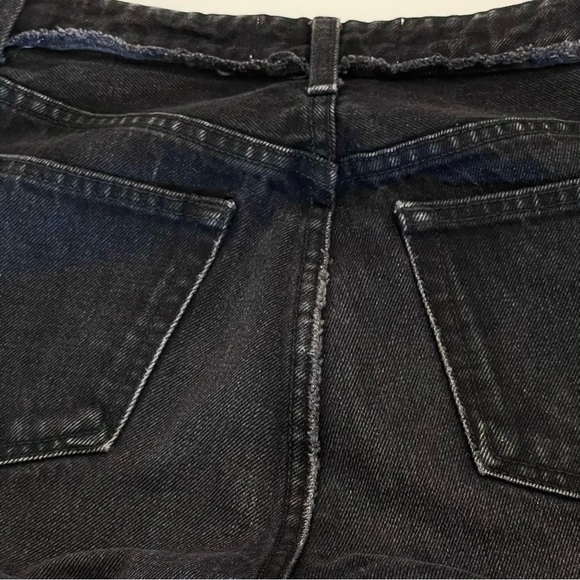 Reformation Julia Cropped Cigarette Frayed High Waist Jean Euphrates 26 - Picture 13 of 16